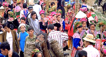Bac ha market in Vietnam